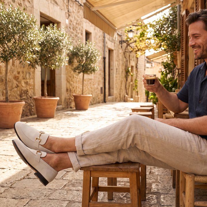 Julian | Men’s Horsebit Loafers in a Textured Finish
