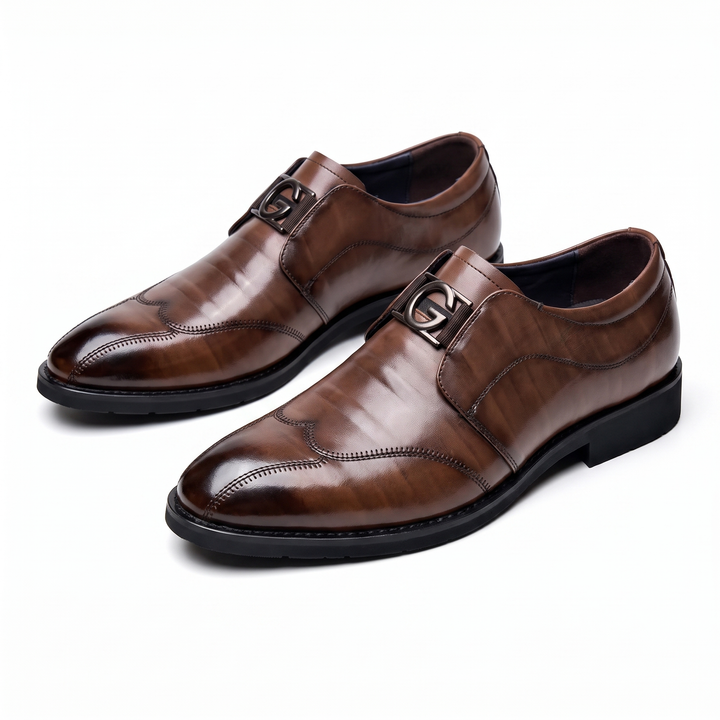 Damon | Men’s Pointed-Toe Monk-Strap Dress Shoes