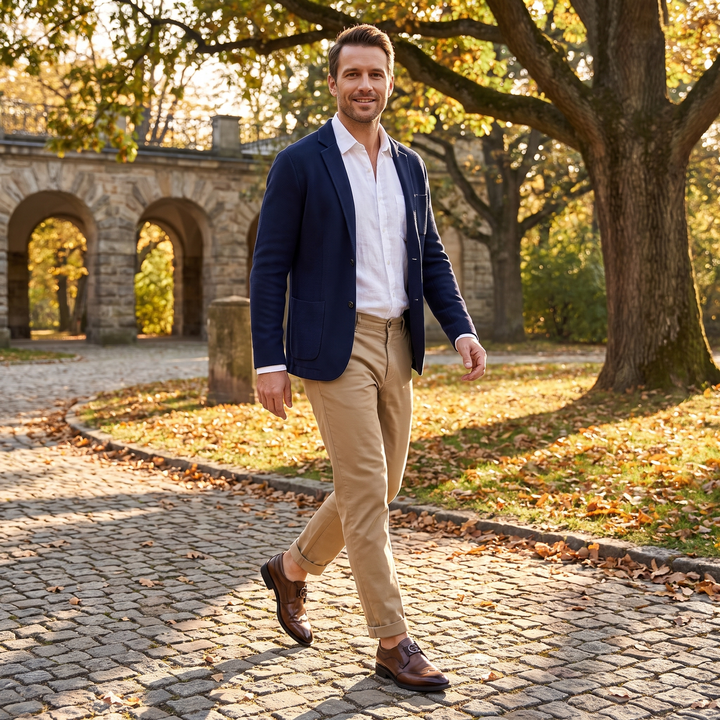 Damon | Men’s Pointed-Toe Monk-Strap Dress Shoes
