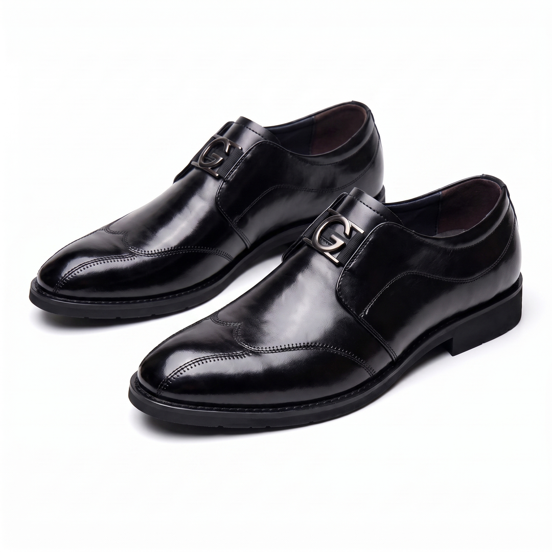 Damon | Men’s Pointed-Toe Monk-Strap Dress Shoes