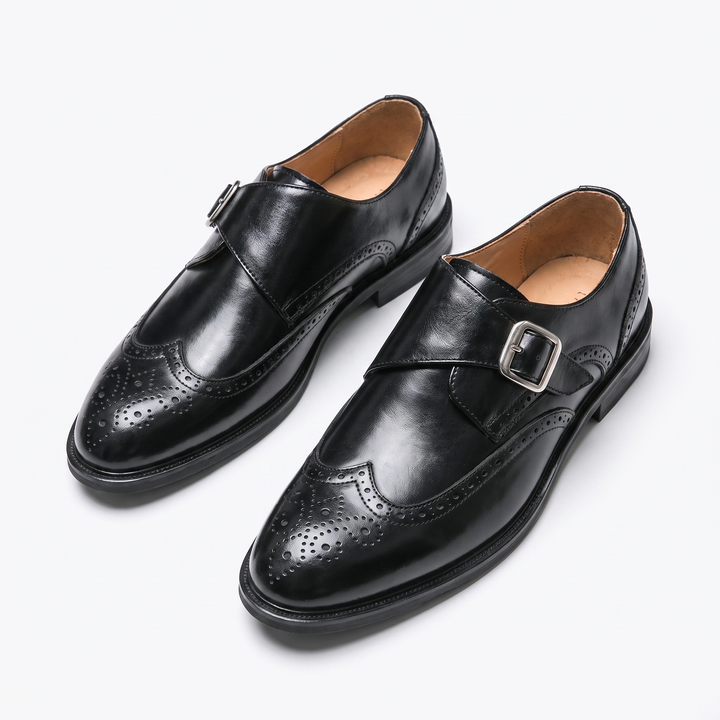 Cedric | Men’s Brogue Monk-Strap Dress Shoes