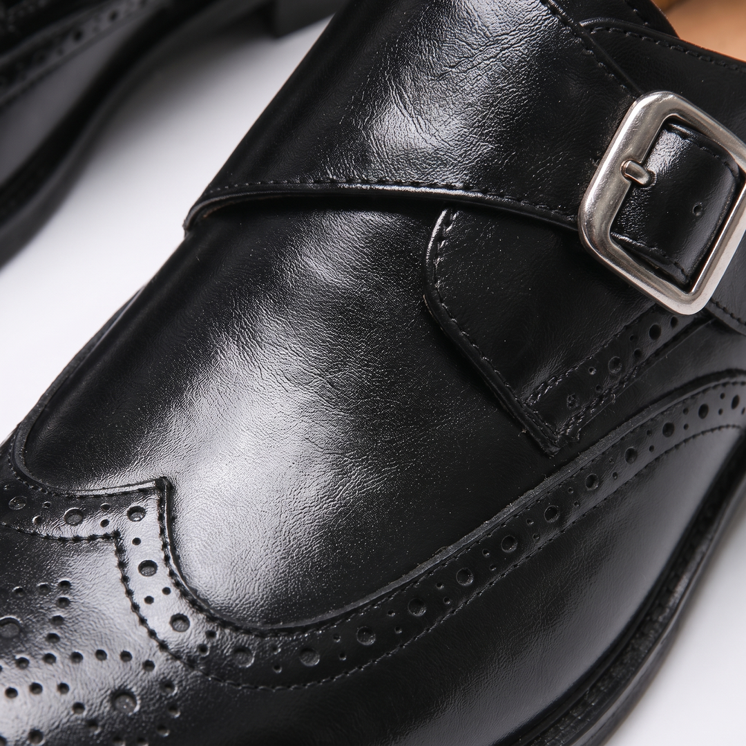 Cedric | Men’s Brogue Monk-Strap Dress Shoes