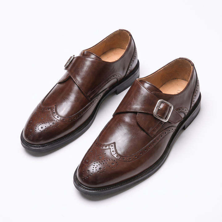 Cedric | Men’s Brogue Monk-Strap Dress Shoes